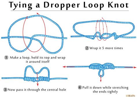 dropper loop knot tying